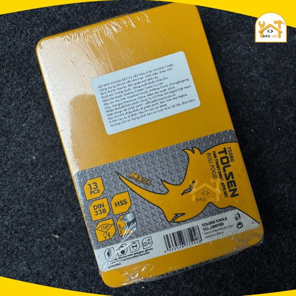 Bộ Mũi Khoan Kim Loại Sắt Gỗ DIN338 HSS 13,19 cây Tolsen 75080,75081 - Hàng chính hãng.