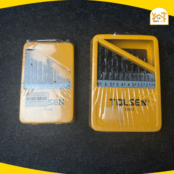 Bộ Mũi Khoan Kim Loại Sắt Gỗ DIN338 HSS 13,19 cây Tolsen 75080,75081 - Hàng chính hãng.