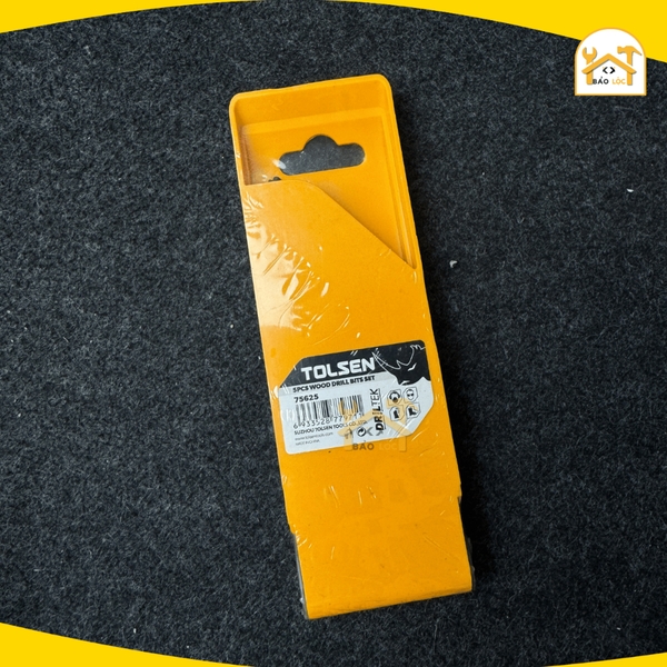 Bộ 5 mũi khoan gỗ 4,5,6,8,10mm TOLSEN 75625, chât liệu Thép Carbon đánh bóng đen - Hàng chính hãng.