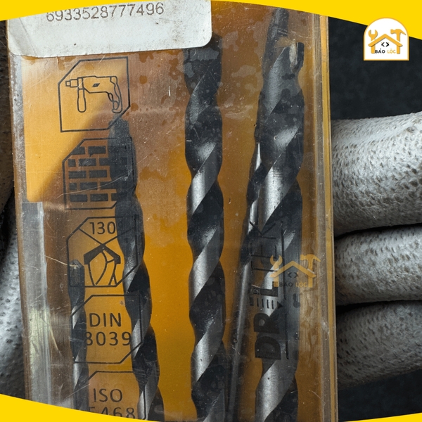 Bộ khoan tường 5 cây kích cỡ 4,5,6,8,10mm Tolsen 75459, chất liệu thép hợp kim mạ crom - Hàng chính hãng.