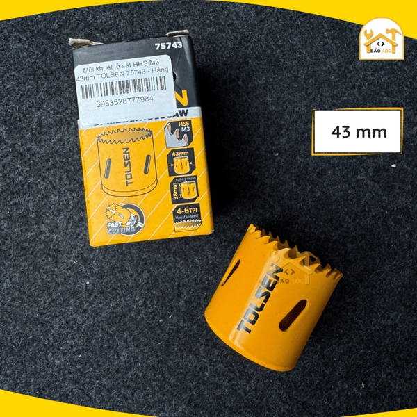 Mũi khoét lỗ sắt TOLSEN kích cỡ 21,27,35,43mm - 75721,75727,75735,75743 - Hàng chính hãng.