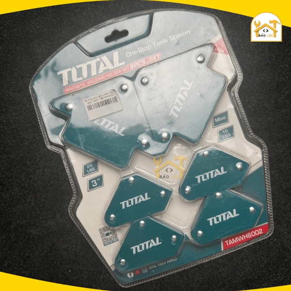 Bộ 6 ke góc nam châm hàn 3 góc Total TAMWH6002, hỗ trợ hàn nhanh chóng chính xác tiện dụng - Hàng chính hãng.