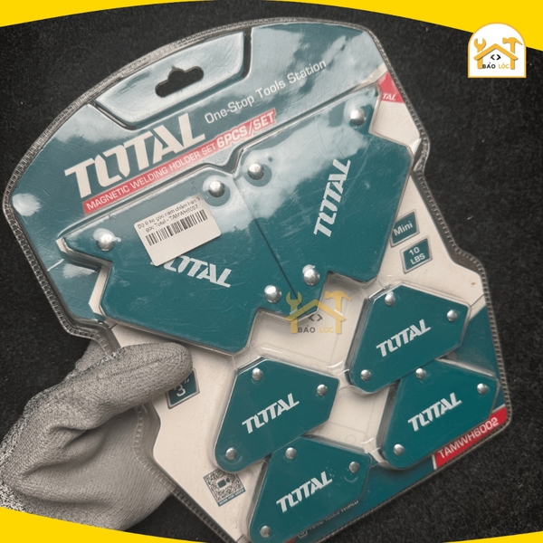 Bộ 6 ke góc nam châm hàn 3 góc Total TAMWH6002, hỗ trợ hàn nhanh chóng chính xác tiện dụng - Hàng chính hãng.