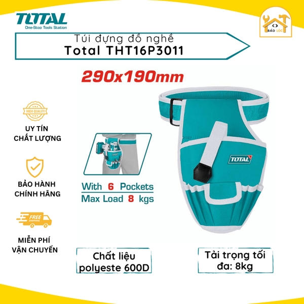 Túi đồ nghề đeo thắt lưng 8kg Total THT16P3011 - Hàng chính hãng.