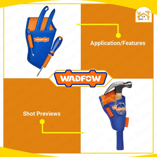 Túi đựng dụng cụ WADFOW WTG2103 200x120mm, Túi công cụ đeo hông - Hàng chính hãng.