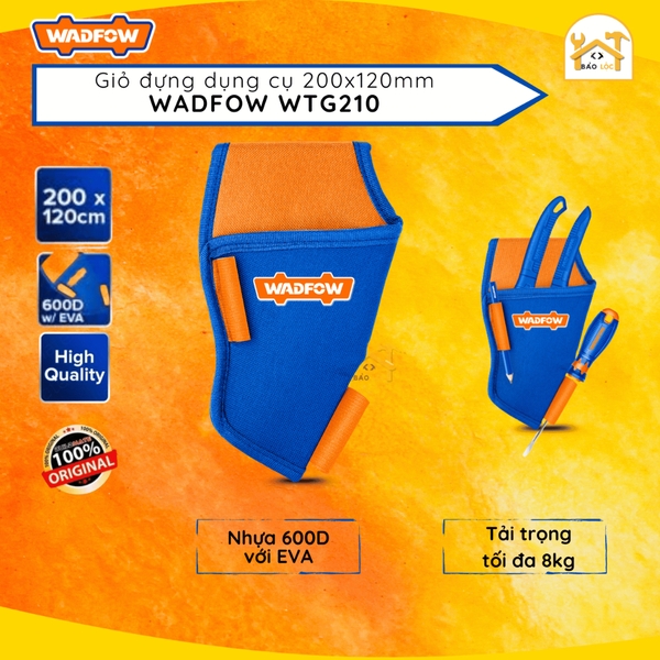 Túi đựng dụng cụ WADFOW WTG2103 200x120mm, Túi công cụ đeo hông - Hàng chính hãng.