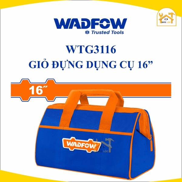 Giỏ đựng công cụ ,dụng cụ ,túi đựng đồ nghề 13inch,16 inch WADFOW WTG3113/WTG3116 - Hàng chính hãng