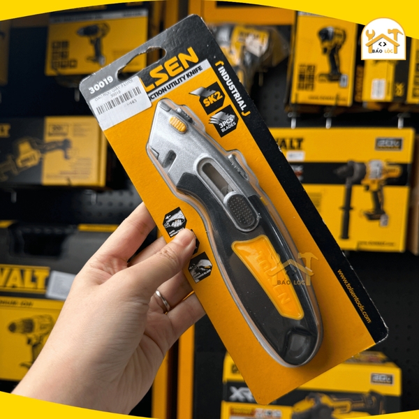 Dụng cụ rọc giấy đa năng 3 lưỡi TOLSEN 30019, thép SK2 chống han gỉ, cắt giấy, mica, Alu, thạch cao