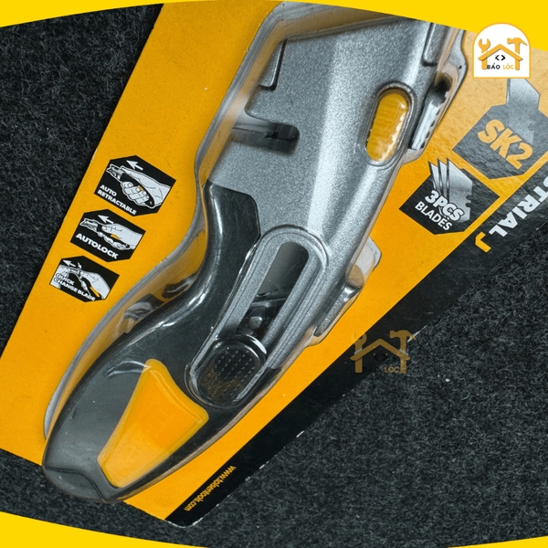 Dụng cụ rọc giấy đa năng 3 lưỡi TOLSEN 30019, thép SK2 chống han gỉ, cắt giấy, mica, Alu, thạch cao