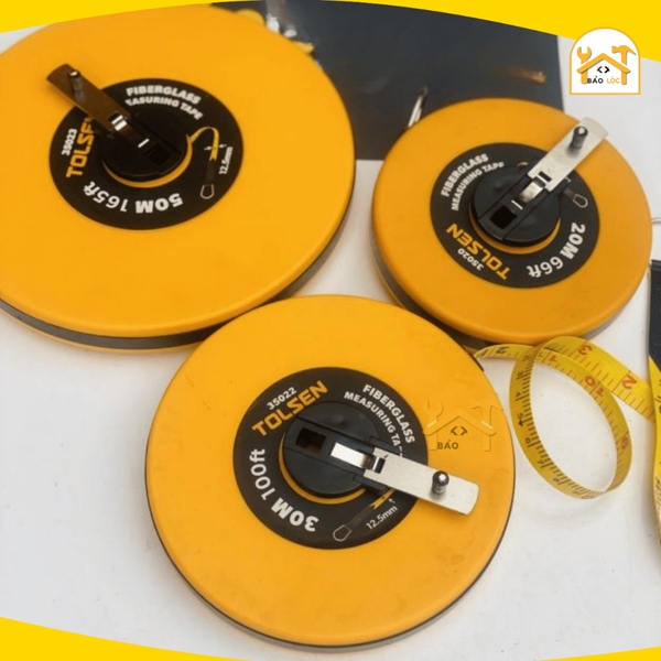 Thước Cuộn, Thước dây 20m 30m 50m nhựa sợi thủy tinh cao cấp Tolsen 35020/ 35022/ 35023