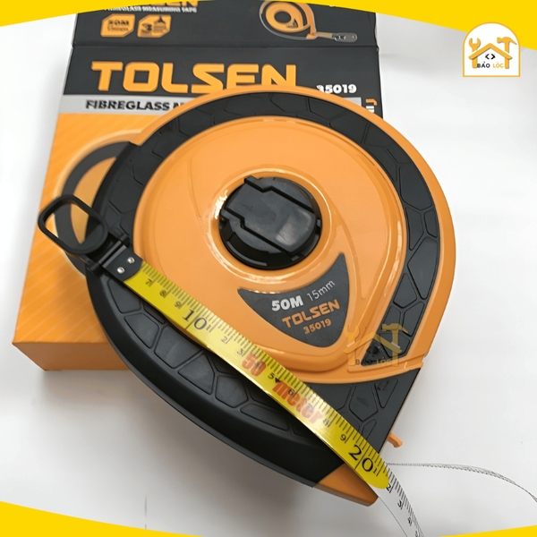 Thước Cuộn, Thước dây 20m 30m 50m nhựa sợi thủy tinh cao cấp Tolsen 35017/ 35018/ 35019 - Hàng chính hãng.