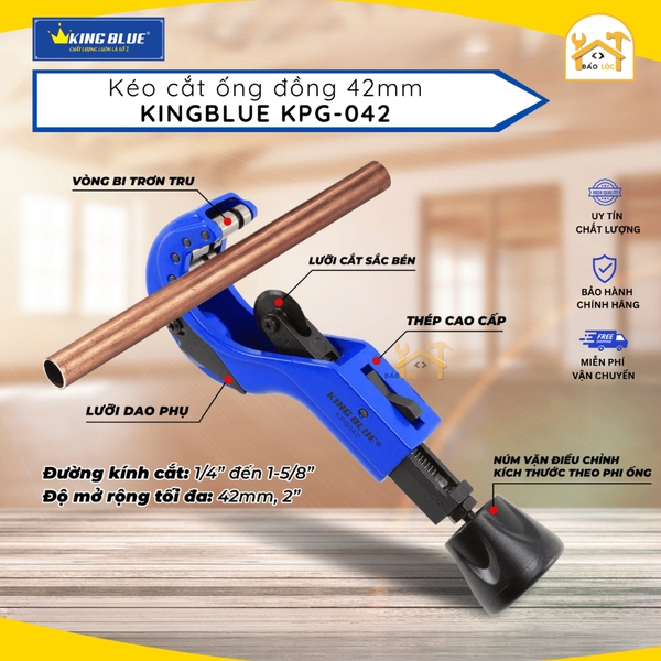 Dụng cụ cắt ống đồng cầm tay 42 mm KingBlue KPG-042, kéo cắt ống đồng chuyên cắt các vật liệu bằng đồng, nhôm, nhự