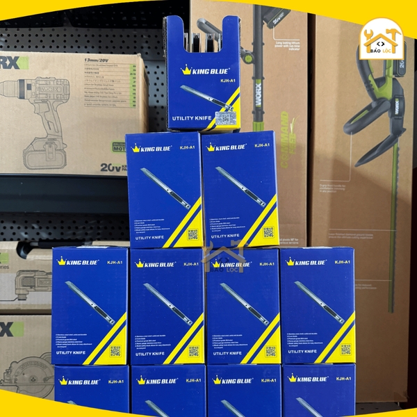 Dụng cụ rọc giấy bản nhỏ 9mm Kingblue KJH-A1, chất liệu thép SK4 bền bỉ, chống gỉ sét - Hàng chính hãng.