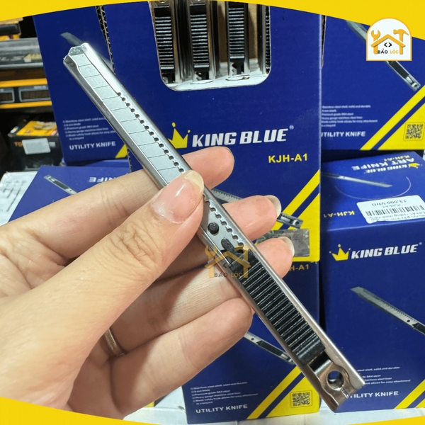 Dụng cụ rọc giấy bản nhỏ 9mm Kingblue KJH-A1, chất liệu thép SK4 bền bỉ, chống gỉ sét - Hàng chính hãng.