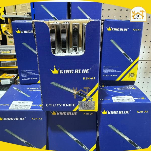 Dụng cụ rọc giấy bản nhỏ 9mm Kingblue KJH-A1, chất liệu thép SK4 bền bỉ, chống gỉ sét - Hàng chính hãng.