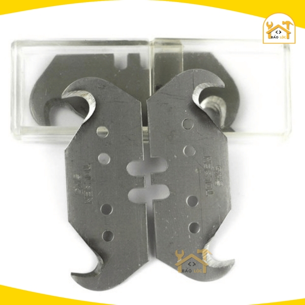 Hộp 5 lưỡi rọc cáp mỏ cong, lưỡi rọc giấy trái ấu 50x19mm Tolsen 30013, Thép SK5 bền bỉ, sắc bén - Hàng chính hã