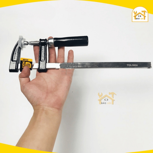 Cảo chữ F cán gỗ 50x150mm, 50x250mm Tolsen 10123,10125 - Hàng chính hãng.