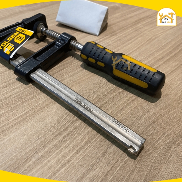 Cảo chữ F cán nhựa công nghiệp 50x150mm, 50x250mm Tolsen 10161,10163 - Hàng chính hãng.