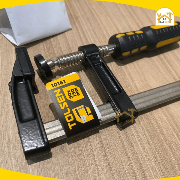 Cảo chữ F cán nhựa công nghiệp 50x150mm, 50x250mm Tolsen 10161,10163 - Hàng chính hãng.