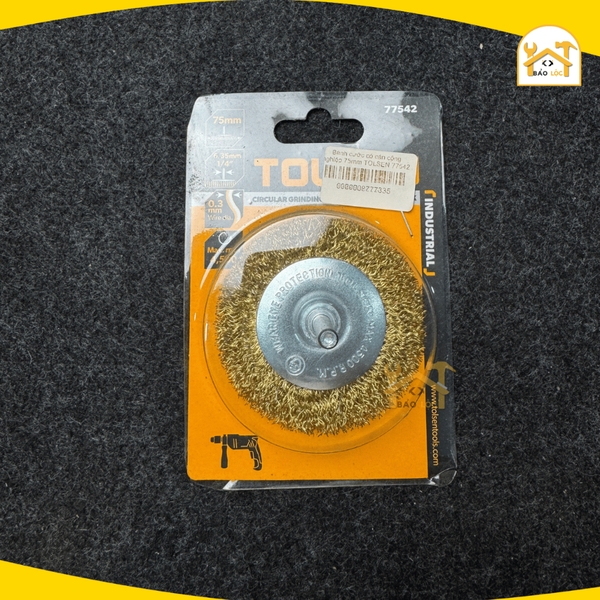 Bánh cước thép dây mài tuần hoàn có chân 50,75,100mm, Trục 6,35mm 1/4 inch- Tolsen 775420,77542,77543