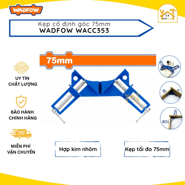 Kẹp cố định góc 75mm Wadfow WACC353 - Hàng chính hãng.