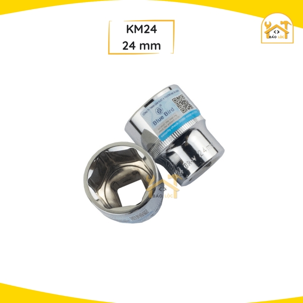 Đầu Tuýp - Khẩu Vặn Ốc 1/2 inch Từ 8-32mm Thép Cr-V Kingblue KM