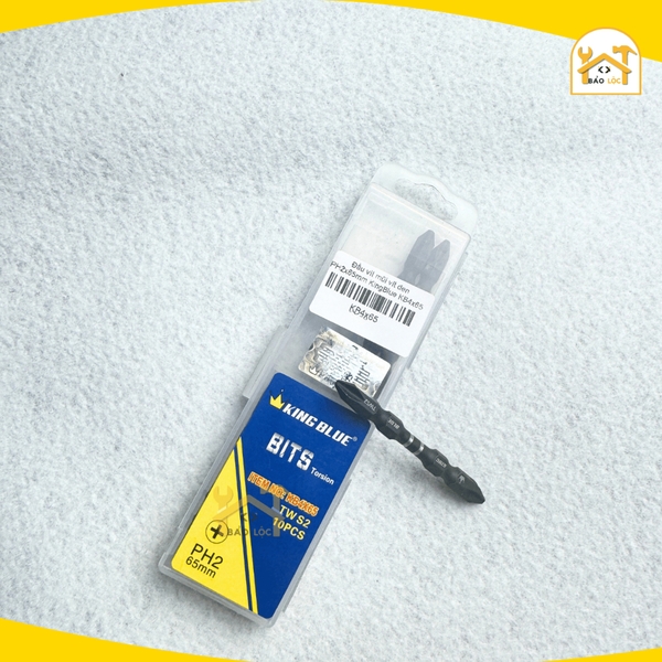Mũi bắn vít bake PH2 ĐEN KingBlue KB4*65/ KB4*100, dài 65 - 100mm Mũi siết vít 2 đầu, Mũi vít đầu vít nam châm