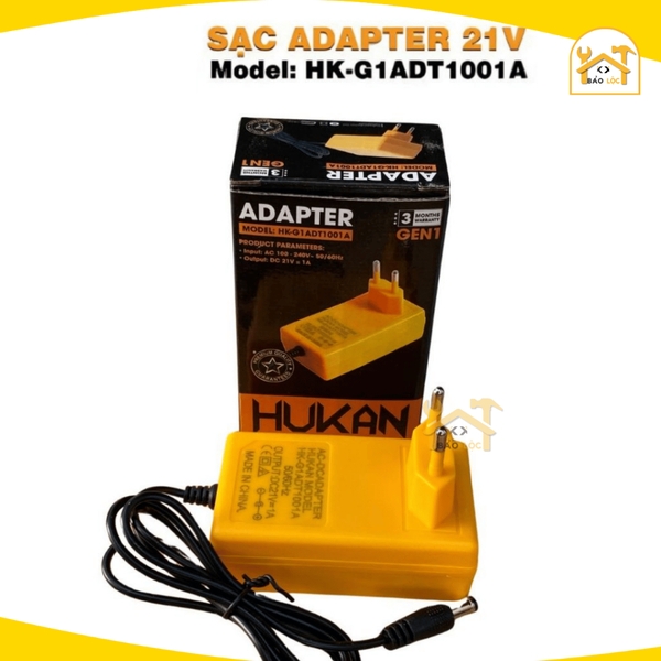 Sạc Adapter 21v HUKAN HK-G1ADT1001A, Công suất 1A - Hàng chính hãng.
