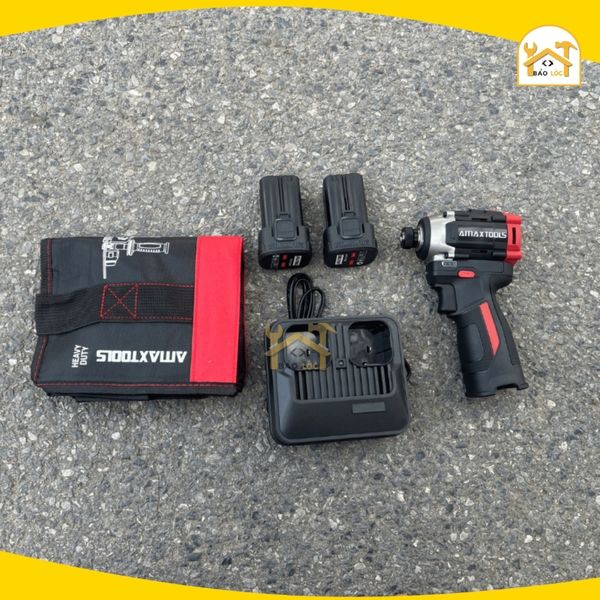 Máy chuyên vít có búa dùng pin 16v Amaxtools AV18014SA-PRO ( Combo 2 pin, 1 sạc ) - Hàng chính hãng.
