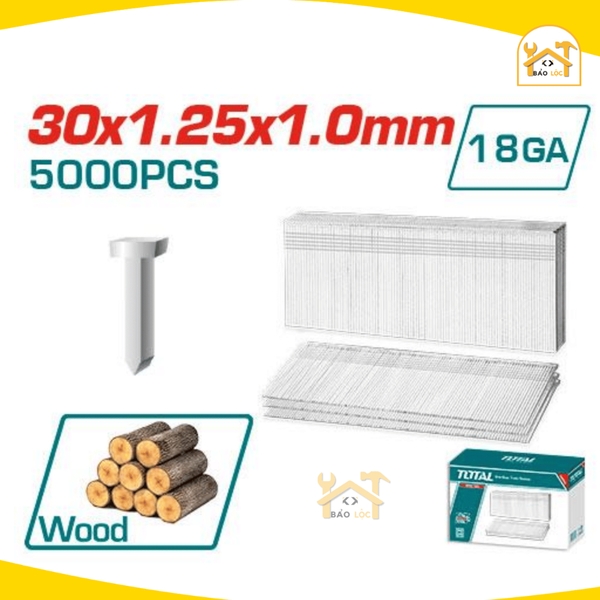 Dụng cụ bắn đinh thẳng dùng hơi TOTAL TAT83301-3 (dành cho bắn gỗ) - Hàng chính hãng.