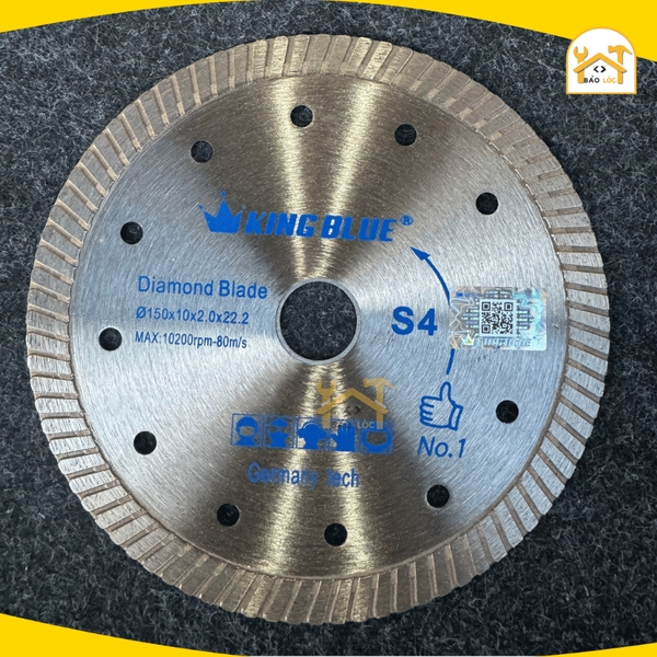 Lưỡi Cắt Đa Năng S4 Kingblue, Chuyên cắt đá trắng sứ, đá bóng kiếng, đá marble - Hàng chính hãng.