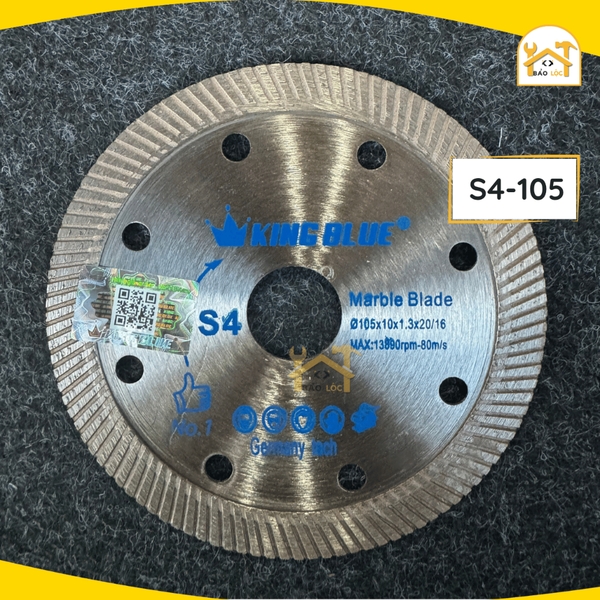 Lưỡi Cắt Đa Năng S4 Kingblue, Chuyên cắt đá trắng sứ, đá bóng kiếng, đá marble - Hàng chính hãng.