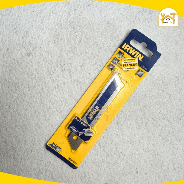 Vỉ 5 lưỡi rọc giấy cao cấp 18mm bi-metal Irwin 10507102 - Hàng chính hãng.