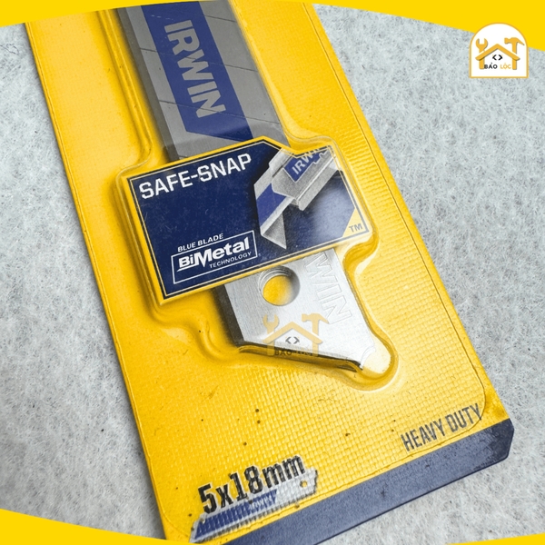 Vỉ 5 lưỡi rọc giấy cao cấp 18mm bi-metal Irwin 10507102 - Hàng chính hãng.