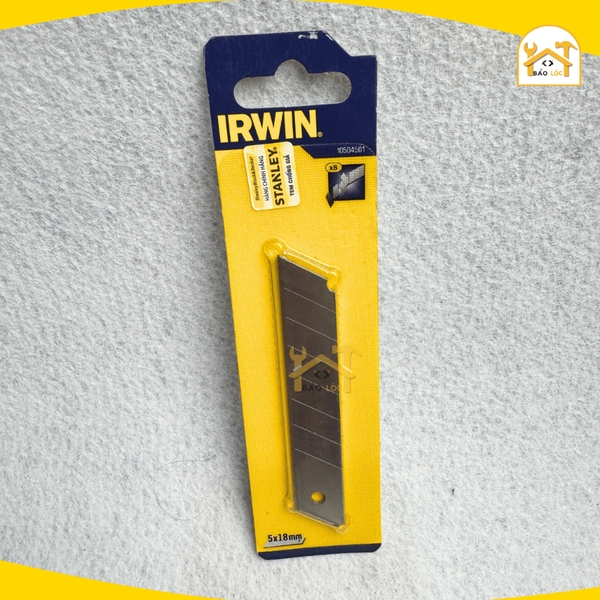 Vỉ 5 lưỡi rọc giấy IRWIN 10504561 18mm (carbon) - Hàng chính hãng.