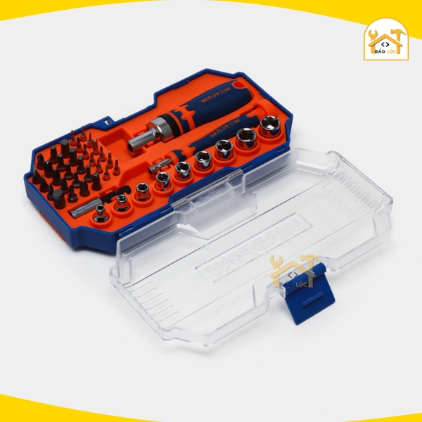 Bộ 43 chi tiết bắt vít Wadfow WSS8B43, Thép Cr-V cao cấp - Hàng chính hãng.