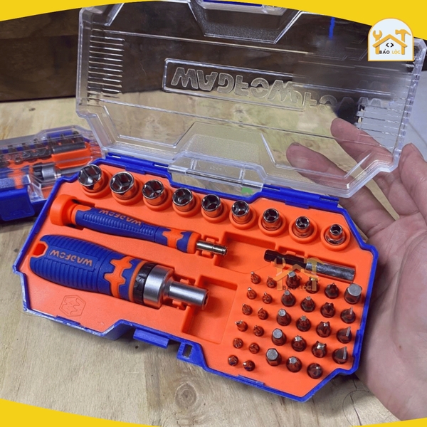 Bộ 43 chi tiết bắt vít Wadfow WSS8B43, Thép Cr-V cao cấp - Hàng chính hãng.