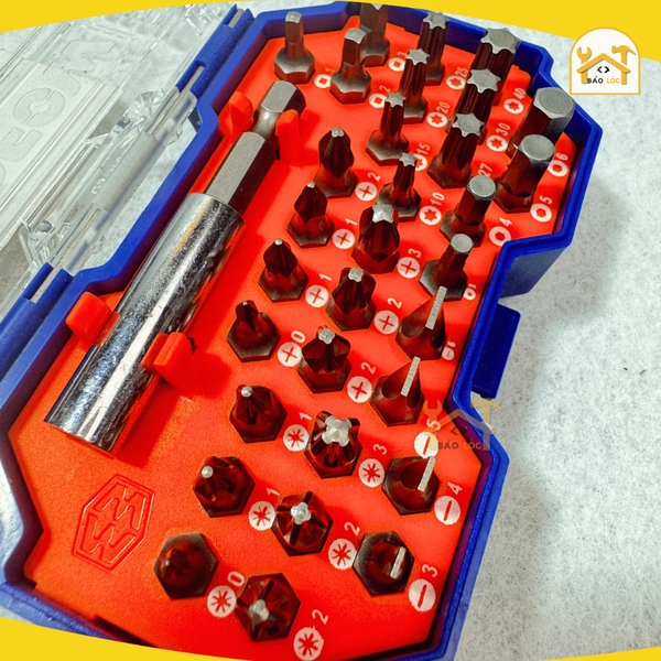 Bộ 32 mũi bắt vít đa năng Wadfow WBS3B32, Thép Cr-V cao cấp - Hàng chính hãng.