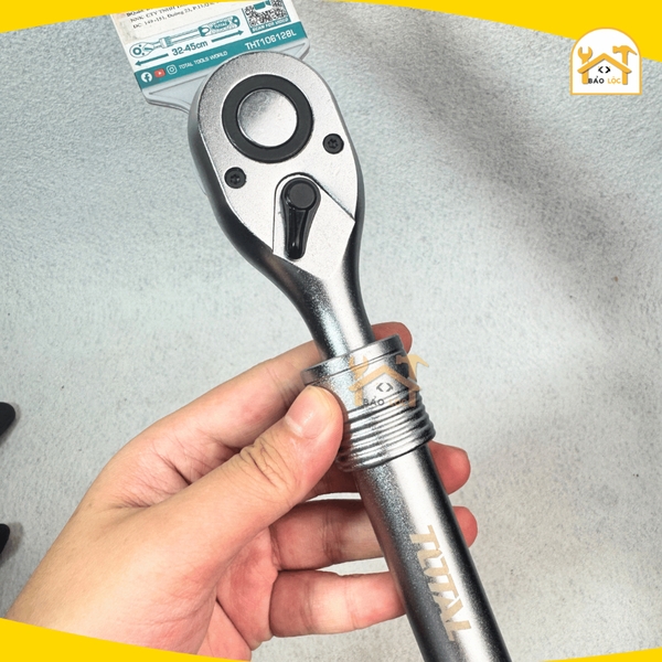 Cần siết tự động 2 chiều 1/2 inch độ dài điều chỉnh được 320-450mm TOTAL THT106128L - Hàng chính hãng.