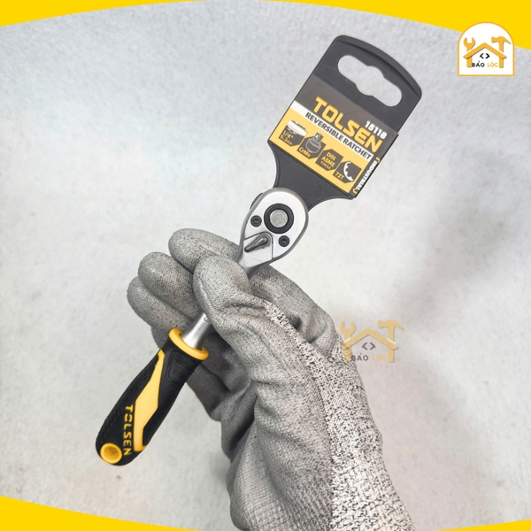Cần típ cán thẳng công nghiệp 1/4 inch TOLSEN 15118 | Cần siết lực tự động, thép cứng CrMo chắc chắn