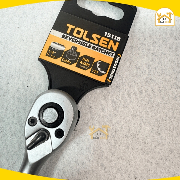Cần típ cán thẳng công nghiệp 1/4 inch TOLSEN 15118 | Cần siết lực tự động, thép cứng CrMo chắc chắn