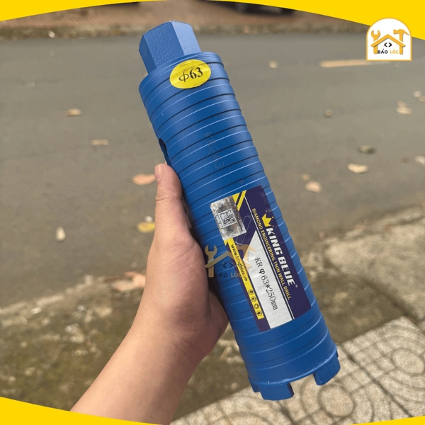 Mũi Khoan Rút Lõi bê tông Khô KingBlue phi 63 KRLK-63*250 - Hàng chính hãng.