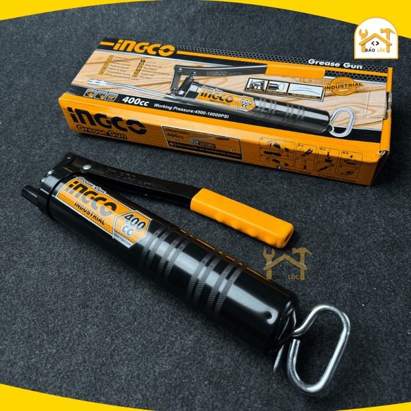 Dụng cụ bơm mỡ, sử dụng bảo trì, bôi trơn máy móc, ô tô 400cc INGCO GRG015001 - Hàng chính hãng.