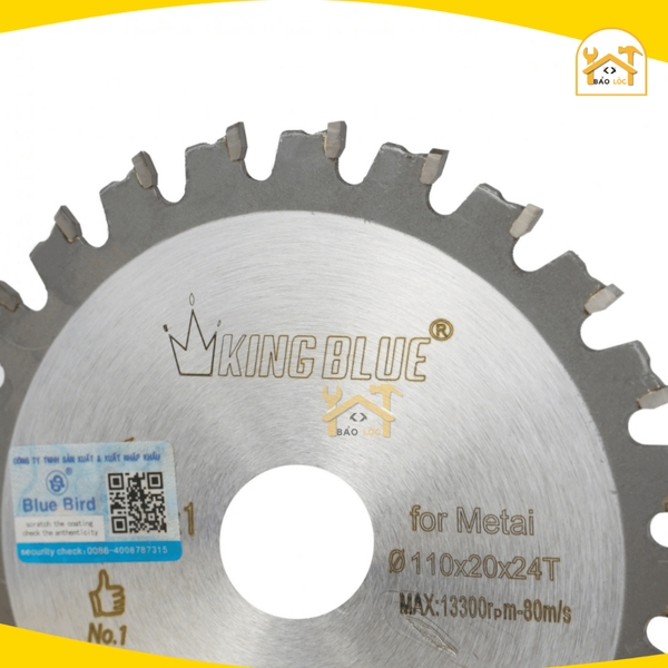 Lưỡi cưa cắt sắt, hợp kim tua chậm KingBlue K1-110x24T - Lưỡi cưa được làm từ hợp kim siêu cứng, không rỉ