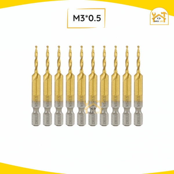 Mũi Khoan Taro KingBlue KBR Tạo Ren Thép HSS M3-M10 Phủ Titanium - Hàng chính hãng.