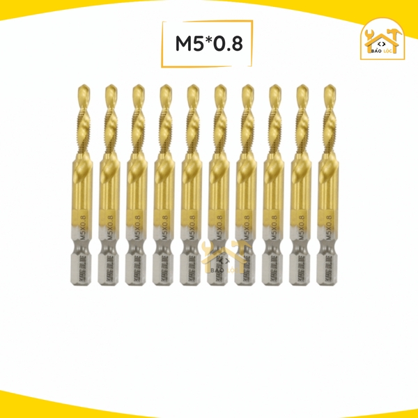 Mũi Khoan Taro KingBlue KBR Tạo Ren Thép HSS M3-M10 Phủ Titanium - Hàng chính hãng.