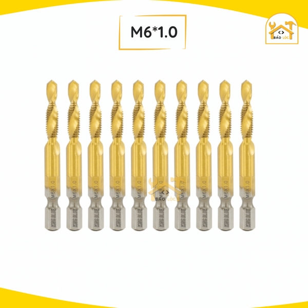 Mũi Khoan Taro KingBlue KBR Tạo Ren Thép HSS M3-M10 Phủ Titanium - Hàng chính hãng.