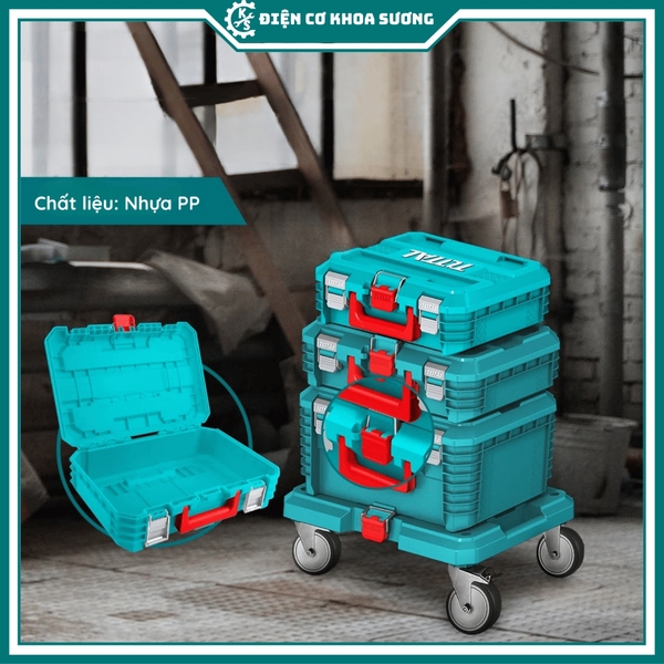 Thùng đựng đồ nghề Total xếp chồng TPBXS101, TPBXS102, TPBXS103, THTWB61001 - Hàng chính hãng