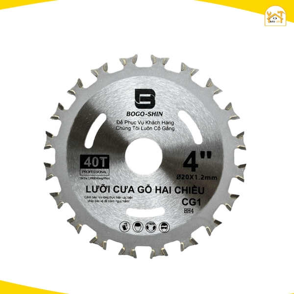 Lưỡi cưa gỗ 2 chiều 110mm BOGO-SHIN , lưỡi cắt gỗ liên hoàn 2 chiều cao cấp hợp kim Niken.