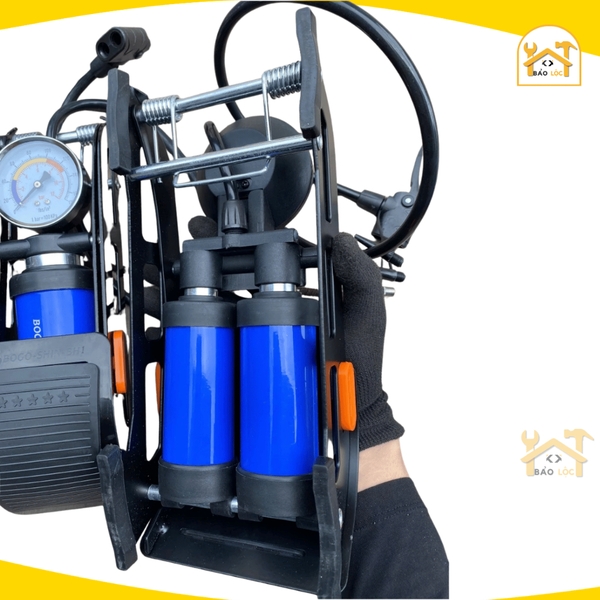 Bơm Hơi Đạp Chân Một Xi Lanh & Hai Xi Lanh Bogo-Shin BH1,BH2, bơm ôtô, xe máy dậm chân.